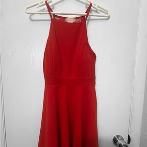 Altar'd State Red Back Lace Mini Dress